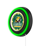 Northern Michigan University Black Case Neon Clock