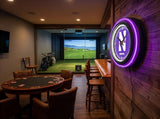 Northwestern University Black Case Neon Clock