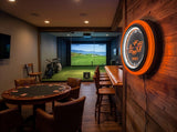 Oklahoma State University Black Case Neon Clock