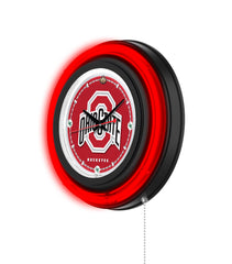 Ohio State University Black Case Neon Clock