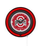 Ohio State University Black Case Neon Clock