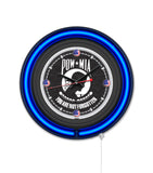 POW/MIA Black Case Neon Clock