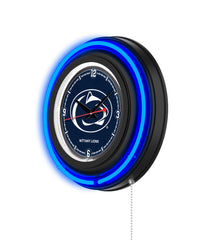 Pennsylvania State University Black Case Neon Clock