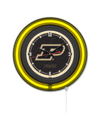 Purdue Black Case Neon Clock