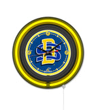 South Dakota State University Black Case Neon Clock