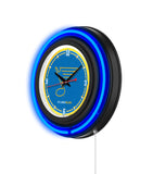 St Louis Blues Black Case Neon Clock