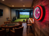 Southern Illinois University Black Case Neon Clock