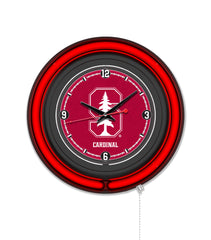 Stanford University Black Case Neon Clock
