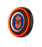 Syracuse University Black Case Neon Clock