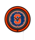 Syracuse University Black Case Neon Clock