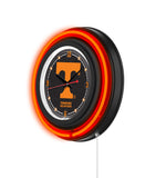 University of Tennessee Black Case Neon Clock