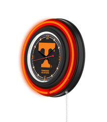 University of Tennessee Black Case Neon Clock