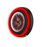 Texas State University Black Case Neon Clock