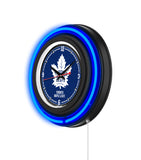 Toronto Maple Leafs Black Case Neon Clock