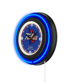 University of Tulsa Black Case Neon Clock