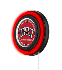 University of Nevada Las Vegas Black Case Neon Clock