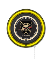US Military Academy Black Case Neon Clock