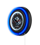 Utah Mammoth Black Case Neon Clock