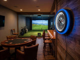 Utah Mammoth Black Case Neon Clock