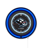 Utah Mammoth Black Case Neon Clock