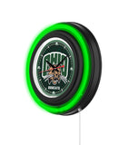 Ohio University Black Case Neon Clock