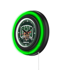 Ohio University Black Case Neon Clock