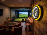 Vanderbilt University Black Case Neon Clock