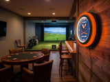 University of Virginia Black Case Neon Clock