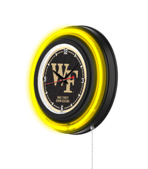 Wake Forest University Black Case Neon Clock