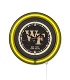 Wake Forest University Black Case Neon Clock