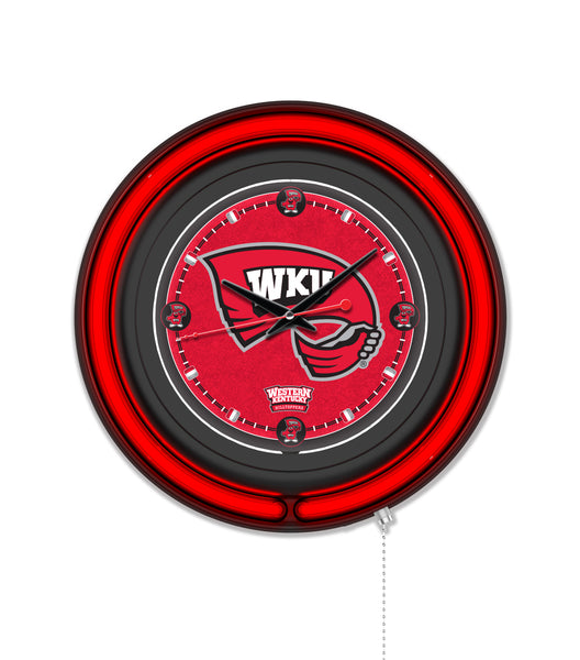 Western Kentucky University Black Case Neon Clock