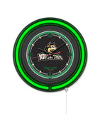 Wright State University Black Case Neon Clock