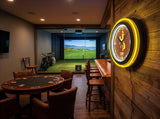 University of Wyoming Black Case Neon Clock