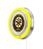 15" Boston Bruins Neon Clock
