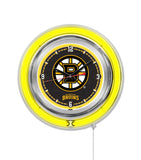 15" Boston Bruins Neon Clock