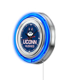 15" University of Connecticut Huskies Neon Clock
