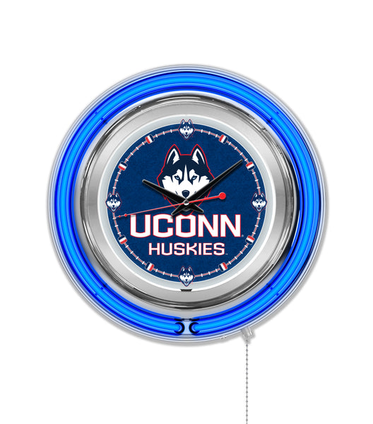 15" University of Connecticut Huskies Neon Clock