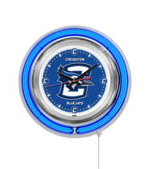 Creighton University Blue Jays Officially Licensed Logo 15" Neon Clock