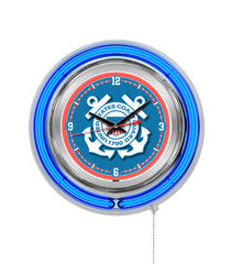 15" United States Coast Guard Neon Clock