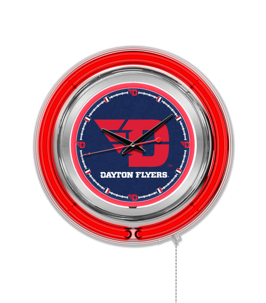 15" Dayton Flyers Neon Clock