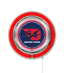 Dayton Flyers Officially Licensed Logo 15" Neon Clock Wall Decor