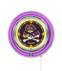 East Carolina Pirates Officially Licensed Logo 15" Neon Clock 