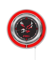 Eastern Washington University Eagles Officially Licensed Logo 15" Neon Clock 