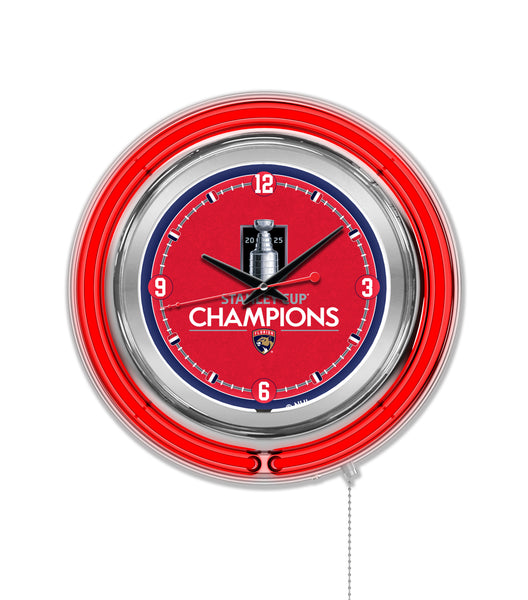 15" Florida Panthers 2025 Stanley Cup Neon Clock