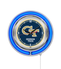 Georgia Tech Officially Licensed Logo 15" Neon Clock 