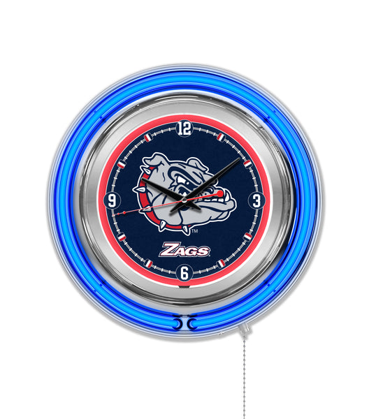 15" Gonzaga Bulldogs Neon Clock