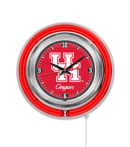 15" University of Houston Cougars Neon Clock