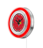 15" Illinois State Redbirds Neon Clock | Redbirds Retro Neon Clock