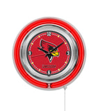 15" Illinois State Redbirds Neon Clock | Redbirds Retro Neon Clock
