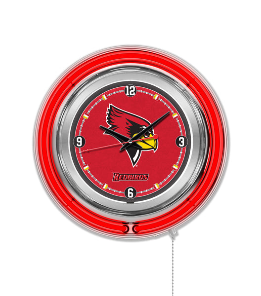 15" Illinois State Redbirds Neon Clock | Redbirds Retro Neon Clock